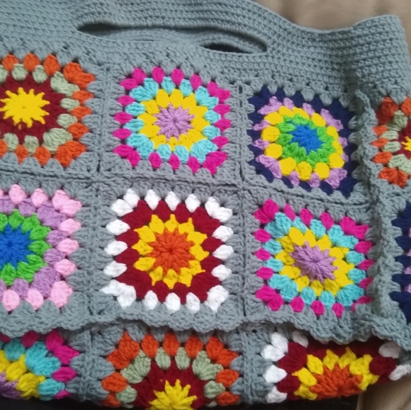 Vintage Bohemian bags, Granny square bags - Picture 4 of 11